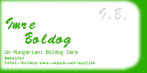 imre boldog business card